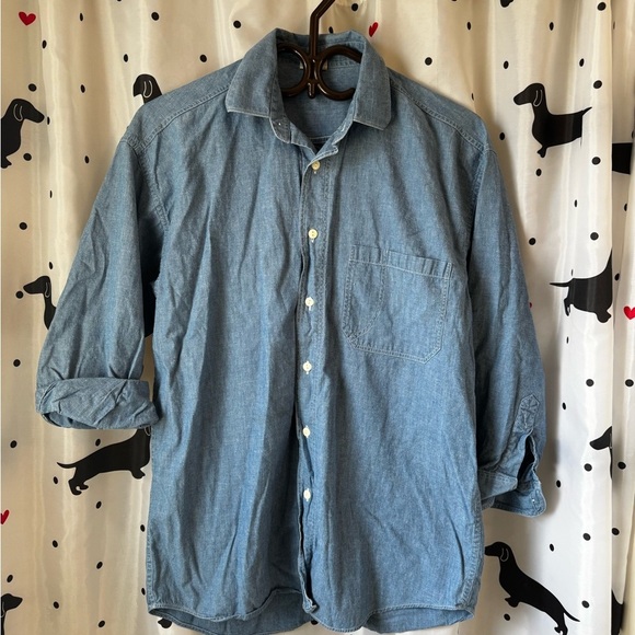 United Colors Of Benetton Tops - United Colors Of Benetton Blue Button Down Shirt